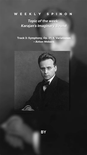 Webern's Symphony is a short, concentrated work that Karajan admitted he only understood after many rehearsals. He found that despite its brevity, the music was full of passion and had an unforgettable impact. Its powerful, concise style is a poignant tribute to the composer's tragic and symbolic end. Read the full article and listen to our weekly playlist now on https://karajan.org/stories/weekly-spinon-karajans-imaginary-sound/ #HerbertvonKarajan #Karajan #KarajanInstitute #ClassicalMusic | He