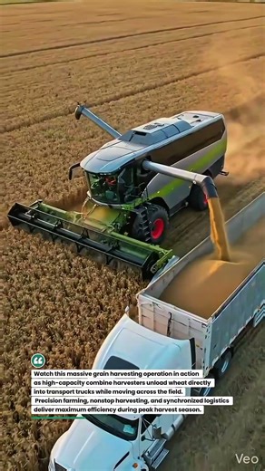 Mega Grain Harvest Convoy 🌾🚜 #CombineHarvester #SmartFarming #AgriTech