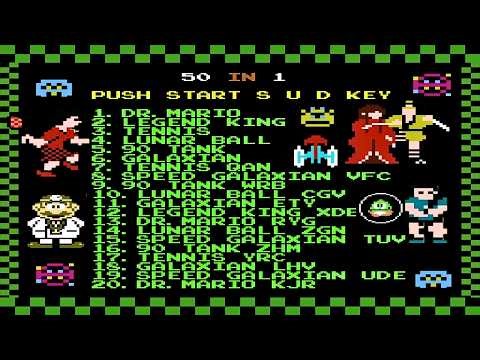 NES 50 in 1 Gameplay : 8-Bit Retro Game Collection