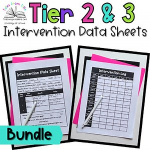 Intervention Data Sheet Bundle | Intervention Forms for Teachers