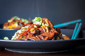 Spicy Chinese Beef and Shiitake Mushroom Fakeaway Stir Fry