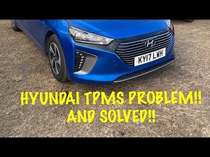 How do you reset the tire pressure warning light on the Hyundai Ioniq?