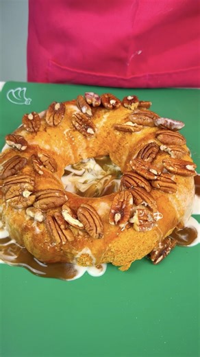 2 ingredient dessert everyone will love! I make a pumpkin cake with pumpkin puree and yellow cake mix and top with caramel, sugar frosting, and pecans. | Amy's Kitchen