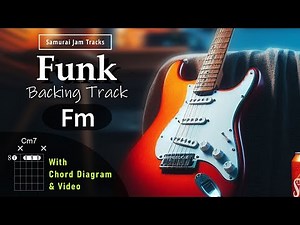 Fast Funk Groove Guitar Backing Track in F minor