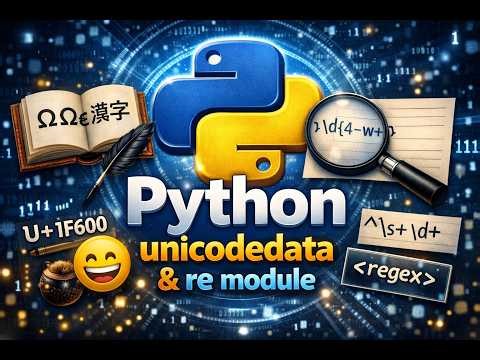 Mastering Text Processing in Python: unicodedata & re Module Explained!