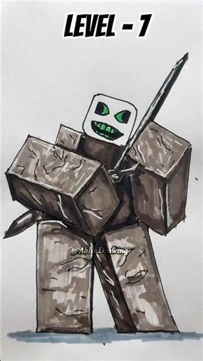 Drawing Pursuer in different level 1-7 #drawing #art #roblox #howtodraw #tutorial #pursuer