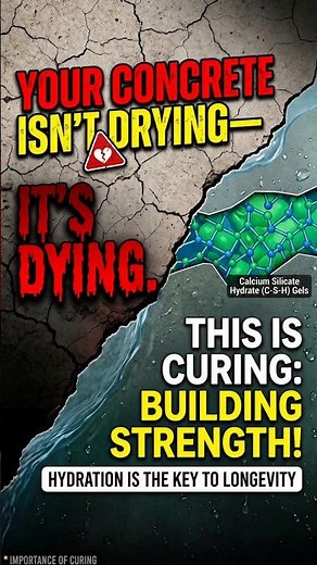Importance of Curing for Concrete. #construction #shorts #curingprocess #civilengineering