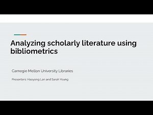 Analyzing Scholarly Literature using Bibliometrics