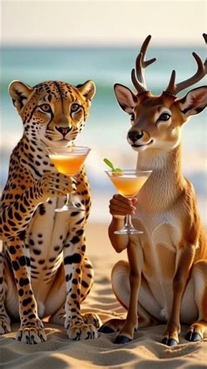 #comedy Cheetah and Deer Funny Conversation 😂 || #viral #shorts #cheetah #deer #forest #beach