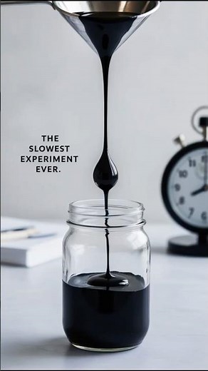 9 drops in 90 years ! The Pitch Drop Experiment