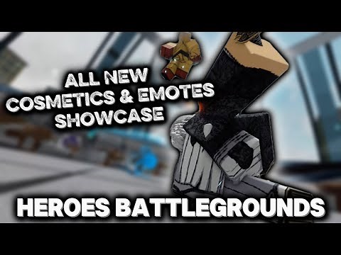 New Halloween Update All New Emotes & Cosmetics Showcase - Heroes Battlegrounds