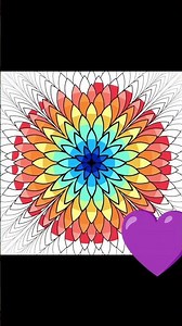 Rainbow Mandala Coloring 🌈 | Satisfying & Relaxing Color Therapy