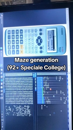 Pls watch till the end (Maze generation on the 92  Speciale College) #casio #abcxyz #fypage #fyp #calculator