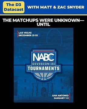 NABC Division III Tournaments - 2026 Matchups Reveal #d3hoops #basketball