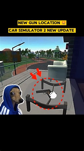 New Gun Location 🤩 | car simulator 2 new year update | #carsimulator2 #shorts