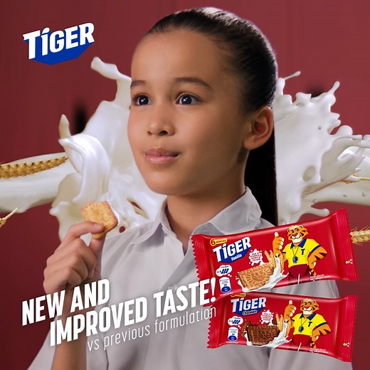 Bite into the New Tiger! Enjoy the goodness and improved taste! | Tiger Biscuits