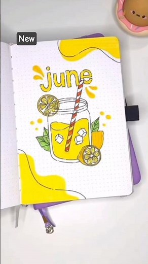 Summer vacation notebook front page design/Easy summer vacation homework decoration idea for school✨