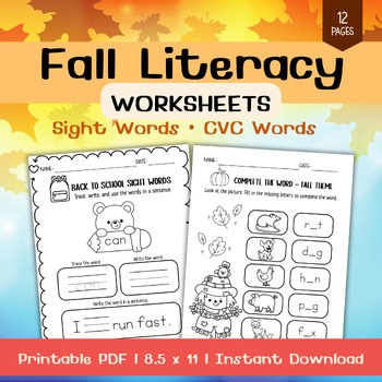 Back to School Sight Words Worksheets | Trace, Write & Sentence Practice