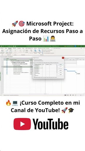 🚀 Microsoft Project | Asignación de Recursos 🎯📊 #Shorts