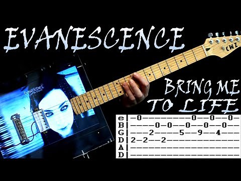 Evanescence Bring Me To Life Guitar Lesson / Guitar Tabs / Guitar Tutorial / Guitar Chords / Cover