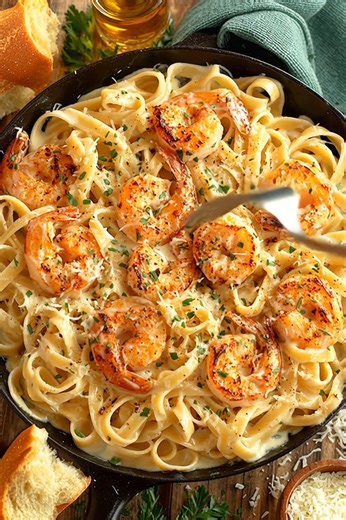 36K views · 286 reactions | Creamy Shrimp Alfredo Pasta  Rich,...