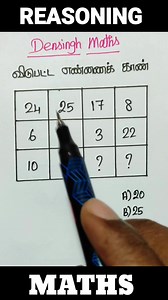 127K views · 546 reactions | விடுபட்ட எண்ணைக் காண்க / Reasoning in Tamil / RRB REASONING in tamil / SSC Reasoning in tamil / TNPSC Reasoning #reasoning #maths #math #densinghmaths #tnpsc #tnpscgroup4 #tnpscpreparation #SSC #ssccgl #rrb #rrbntpc #shorts #reels #viralvideo | Densingh Maths | Facebook