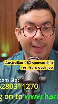 Austrian work visa 482 sponsor for Front desk job #hariomconsultants