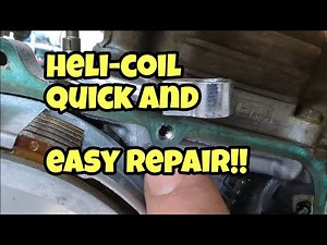 Stripped bolt hole repair using a Heli-coil kit. Easy repair!