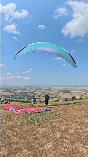 Watch This Paraglider Take Off Over The Hills! Advance Iota DLS