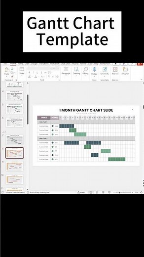 Powerpoint - gantt chart template #office #productivity