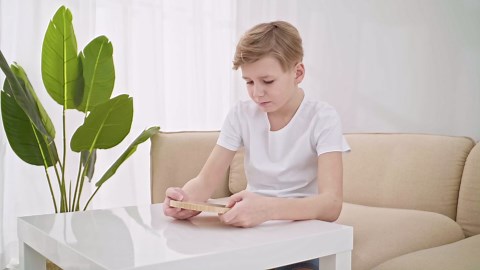 Round Wooden Labyrinth Board Game - Marble Maze for Education and Fun, Toddler Activity Board, Brain Teaser Puzzle Logic Game with Two Metal Balls for Kids, Adults, Teens, Boys, and Girls