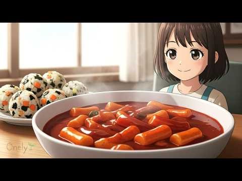 Spicy Korean Rice Cakes (Tteokbokki) | Cozy Anime Cooking | ANI FOOD