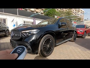 استعراض مواصفات مرسيدس GLC كوبيه 2024 لون اسود فرش جملي