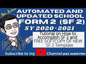 FREE AUTOMATED NEW SF 2 SOFTCOPY l TUTORIAL ON HOW TO CHECK ATTENDANCE FOR SY 2020-2021