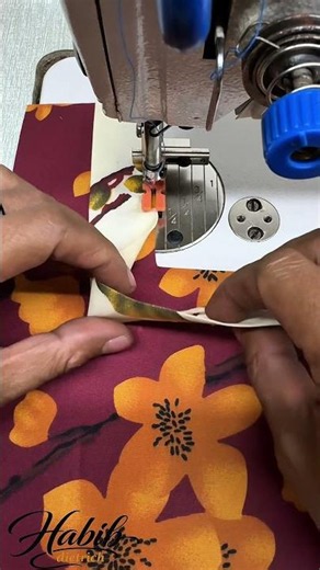 The technique of sewing bisban in the corner of the fabric #patternmaking #sewingtips #diy
