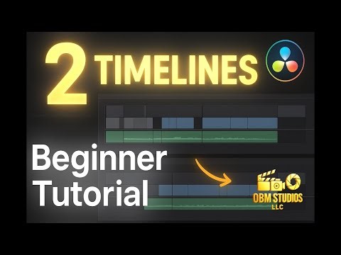 How to Edit in Two Timelines in DaVinci Resolve #DaVinciResolve #VideoEditing #OBMStudiosLLC
