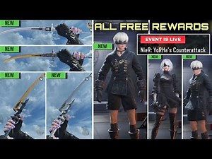 Unlock All Free Nier Yorha's Counterattack Event Rewards | Free Kui Ji YoRha | All Free Swords Codm