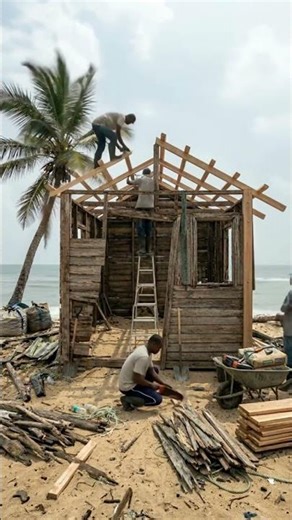From Abandoned Beach Shack to Luxury Oceanfront Hut | Timelapse Transformation