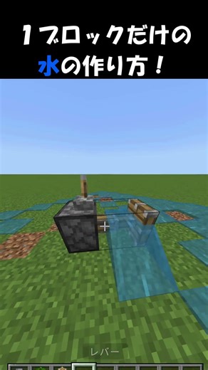 簡単に一マスの水が作れる?! #マイクラ #裏技