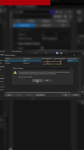 [Shorts] Wwise | Removing platforms w/ Platform Manager #tutorial #wwise #audio #sound #gamedev
