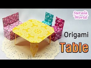 Origami - Table, How to make a paper Table (DIY, Tutorial)