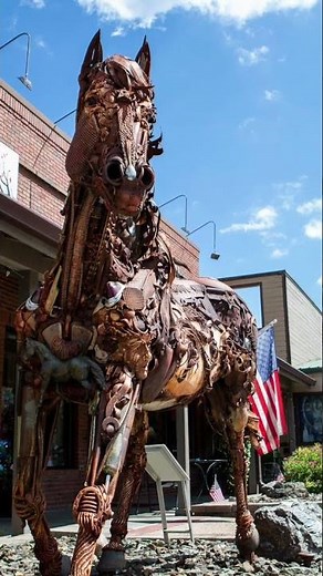 Scrap Metal into Art Sculpture