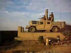 Humvee mounted mini-gun