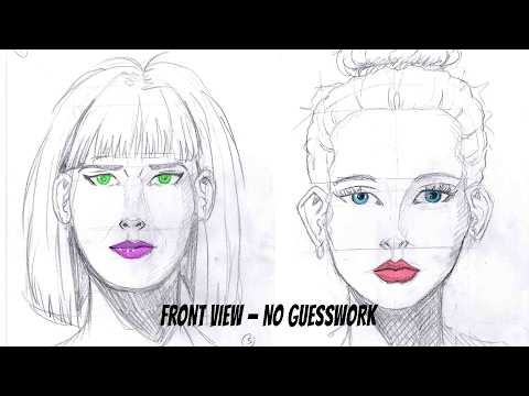 The Face Drawing Toolkit I Use Every Time (2 Female Front Views)