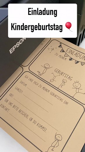 Einladungskarte für den Kindergeburtstag basteln