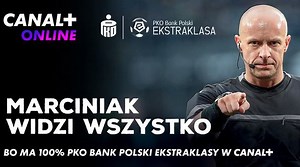 Szymon Marciniak reklamuje PKO BP Ekstraklasę w Canal