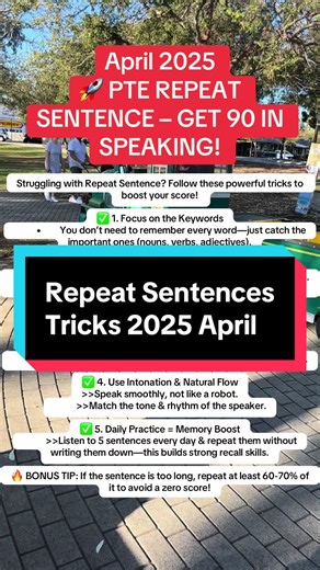 Effective Repeat Sentence Tricks for PTE Success