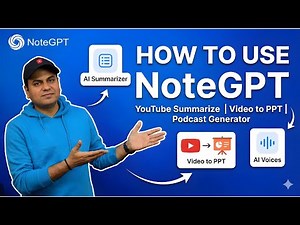 Notegpt Tutorial | Youtube Summarize | video to ppt | Ai assistant | Podcast Generator