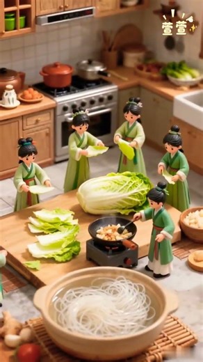 Tiny People Cooking Giant Food! 😱 Mini Street Food #shorts #cartoon