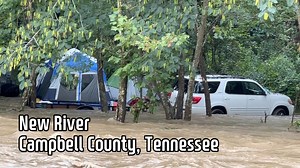 Flash Flood Strands Campers on New River and they Refuse Rescue: New River is where my people are from. My mom and dad grew up along the banks of New River in the 1930’s and 40’s. I’m starting a new video series about the people who once lived and currently live on New River. Jodi and I almost drowned in this River kayaking back in 2013. The campers must have been surprised by fast rising water and are trapped on the other side of the river. They must have desided to wait and let the water go do